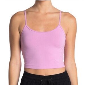 BP Crop Top Tank Pink Purple Casual Solid Summer Vacation